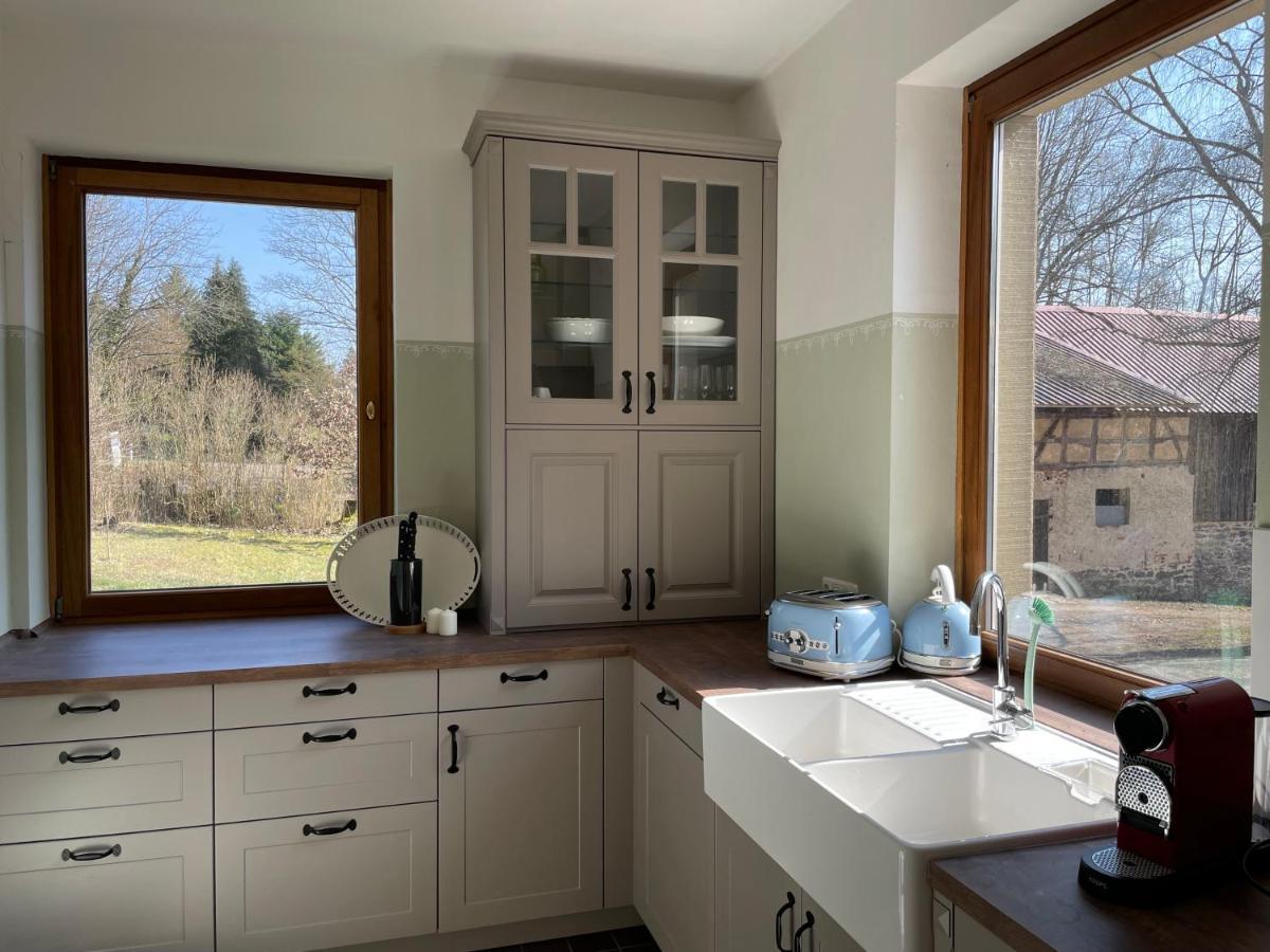 Apartamento Schellnhof Forsthaus Am Waldrand Nidda Exterior foto