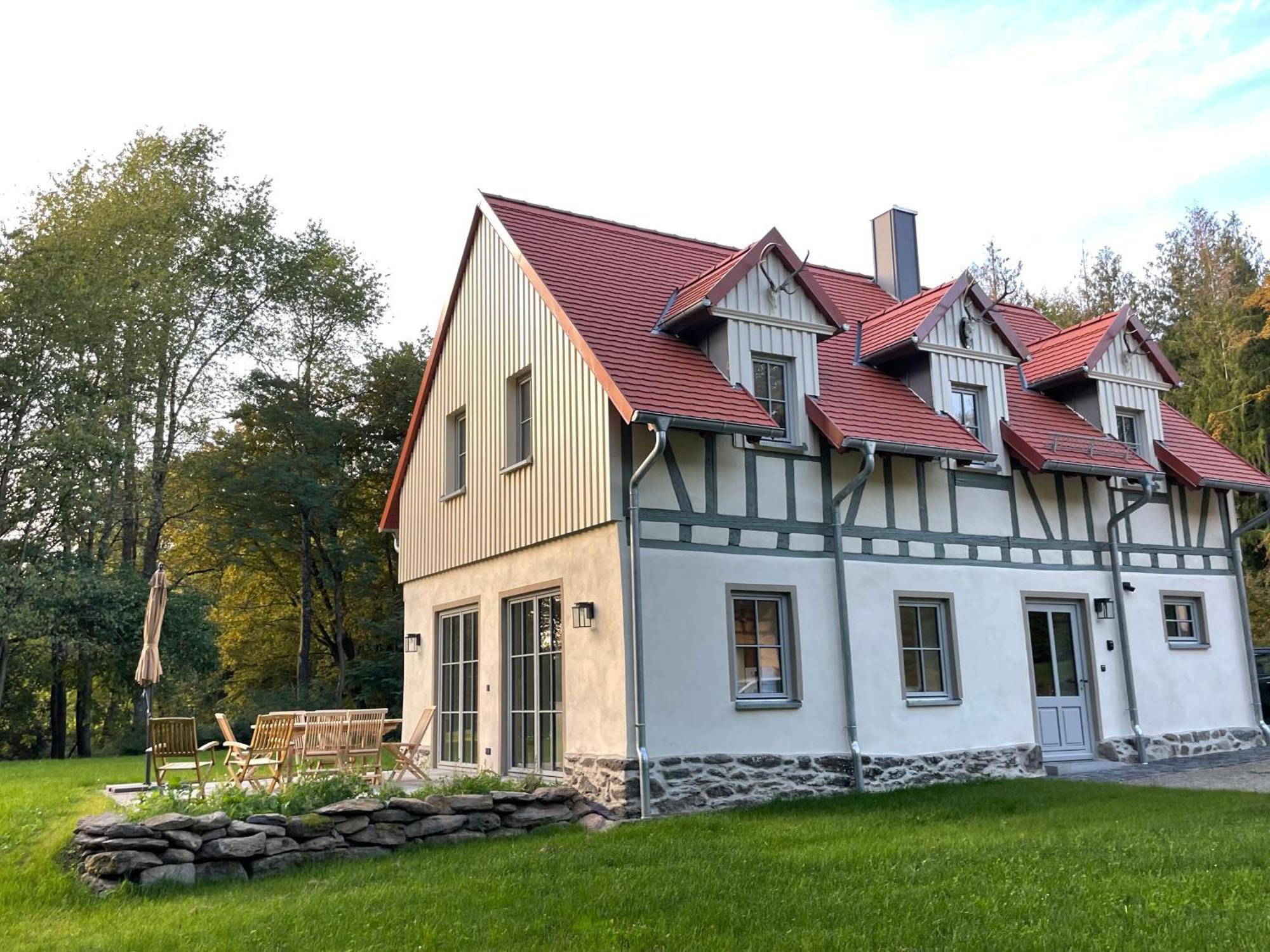 Apartamento Schellnhof Forsthaus Am Waldrand Nidda Exterior foto